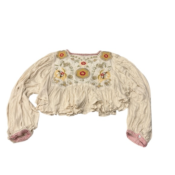 Free People Claudine Embroidered Blouse - Picture 7 of 9
